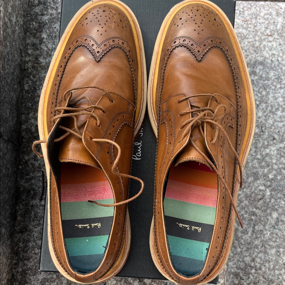Paul Smith Tan Leather Oxfords